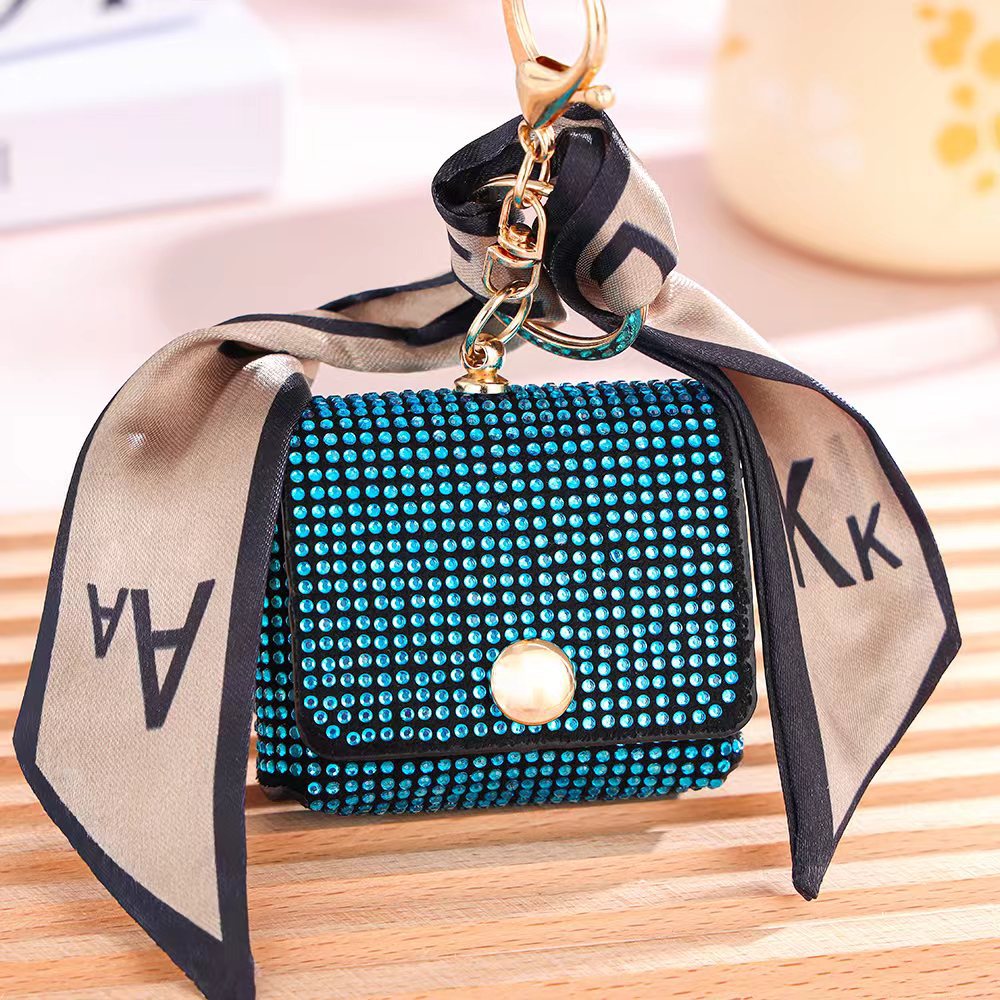 Wholesale Diamond Mini Bag Coin Purse Keychain ACC-KC-Aofei001