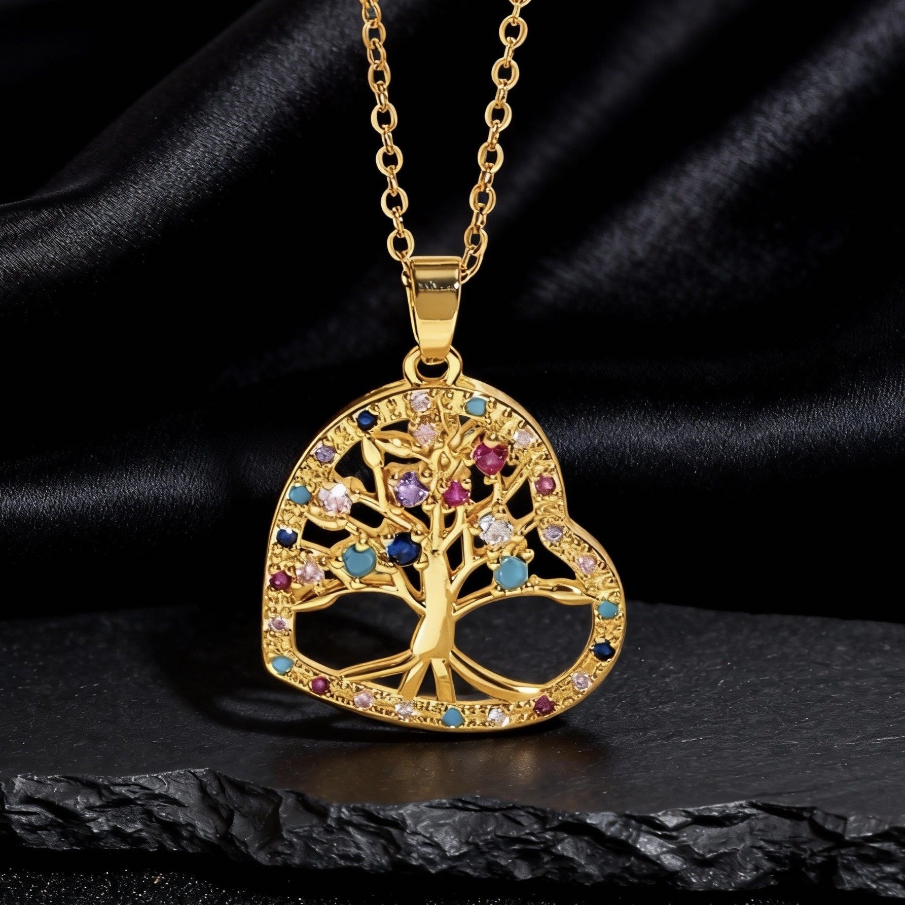 Wholesale Copper Tree Of Life Hollow Pendant Necklace For Women Chic Collarbone Chain Stylish Jewelry Accessory For Gift And Resale
