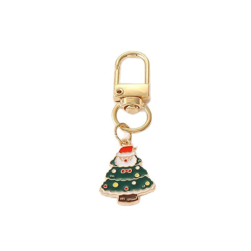 Wholesale Christmas alloy oil dripping keychain