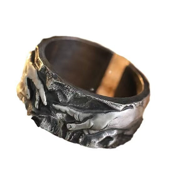 Wholesale Light Luxury Ring Men's Handof God Old Men's Ring