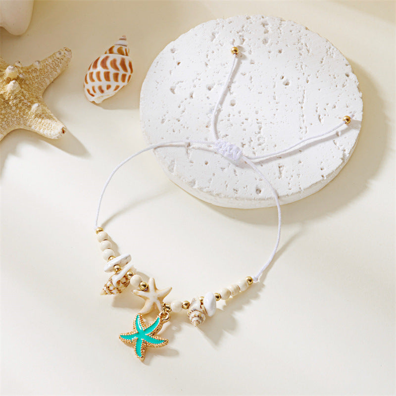 Wholesale Bohemian Starfish Shell Conch Beaded Bracelet
