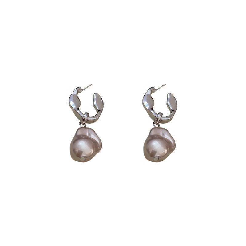 Wholesale Silver Needle Pearl Earrings