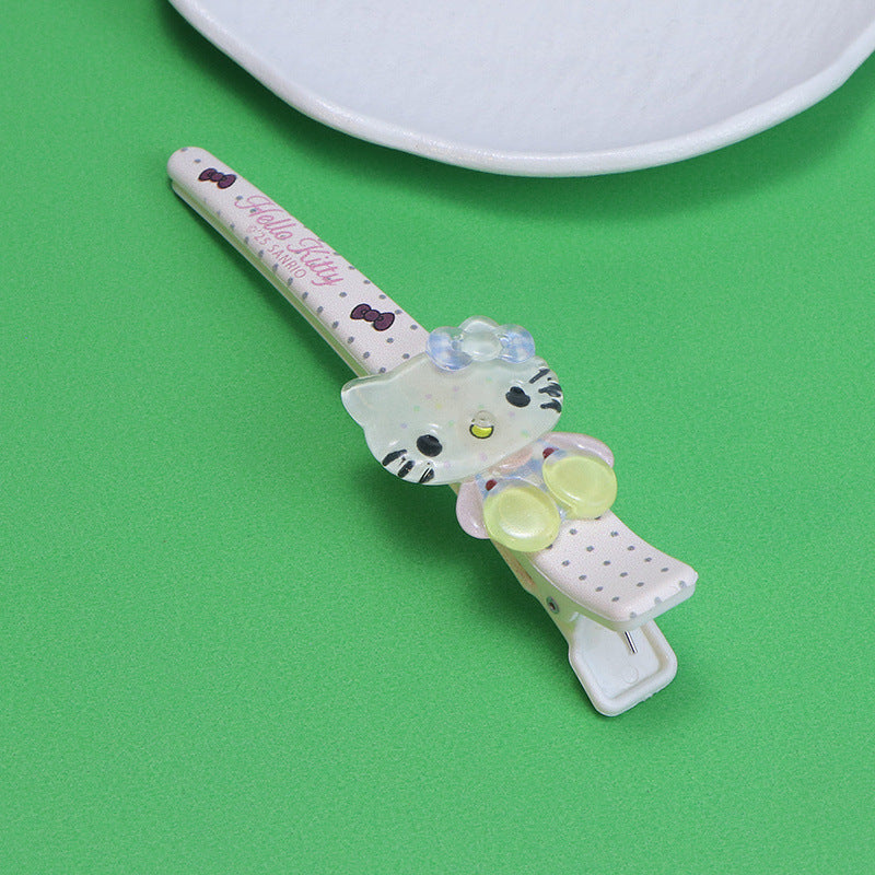 Wholesale Resin Clover Cat Hair Clip Cute Cartoon Duckbill Hair Clip Fashion Accessory Gift For Boutique Resale