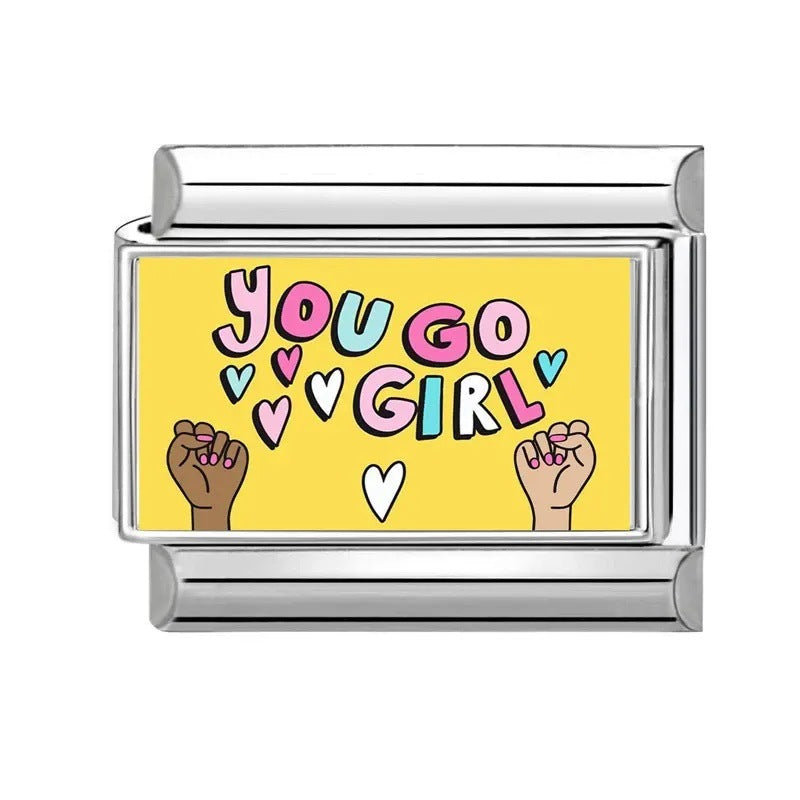 Wholesale Italian ModularValentine' s Day Collection Love DIY  Bracelet