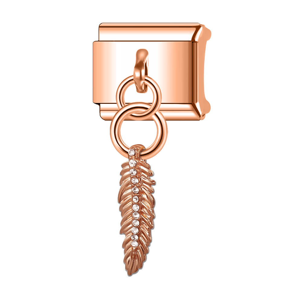 Wholesale Italian Charm Bracelet 9mm DIY Splicing Pendant Series Stainless Steel Composable Bracelet