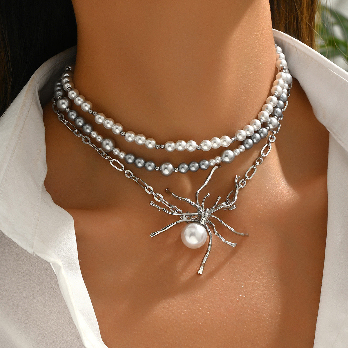 Wholesale  Multi-layer Necklace Retro Pearl Necklaces