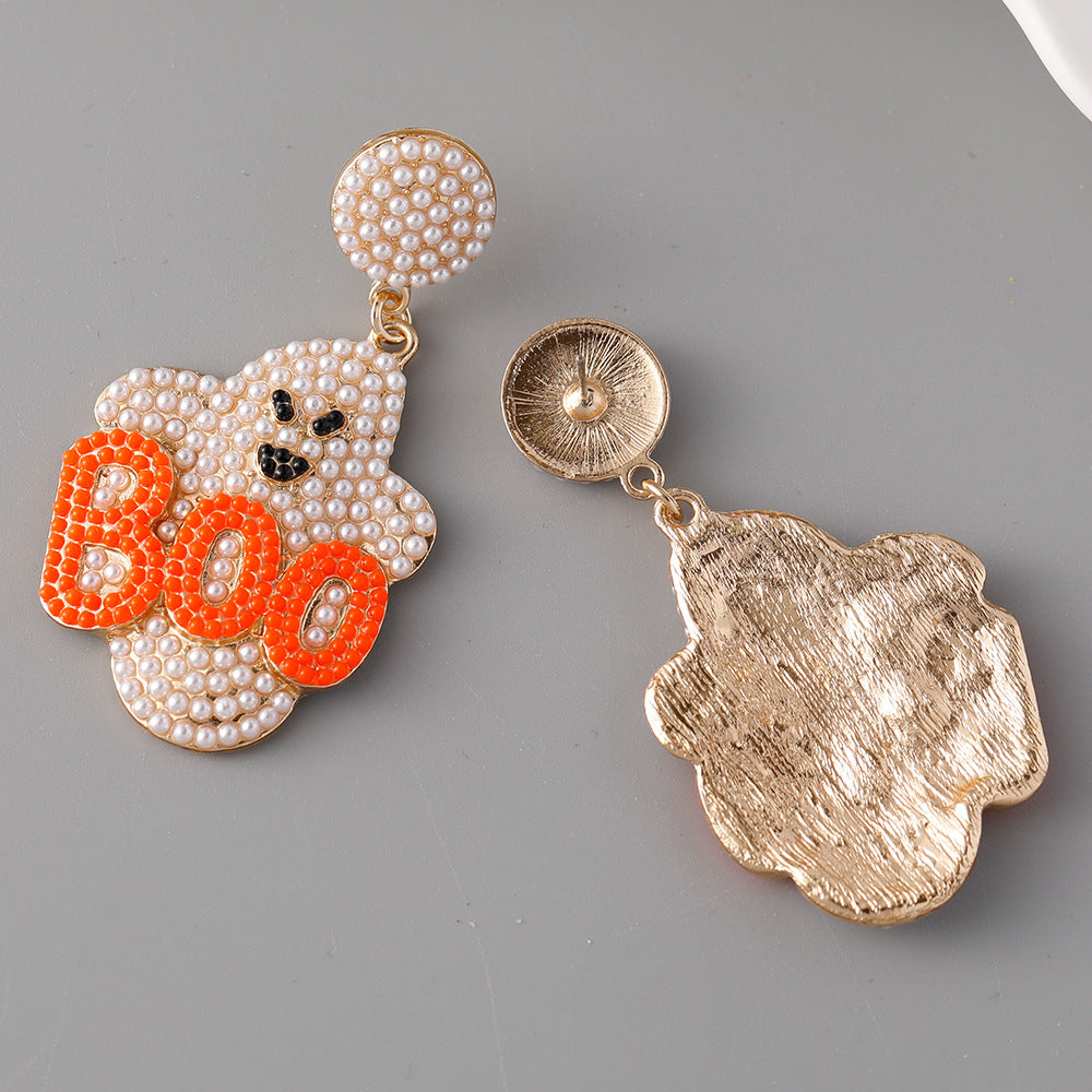 Wholesale Halloween Ghost Rice Bead Earrings ACC-ES-Jicai002