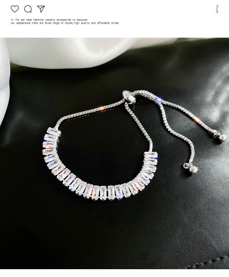 Wholesale Flash Light Luxury Full Diamond Zircon Bracelet