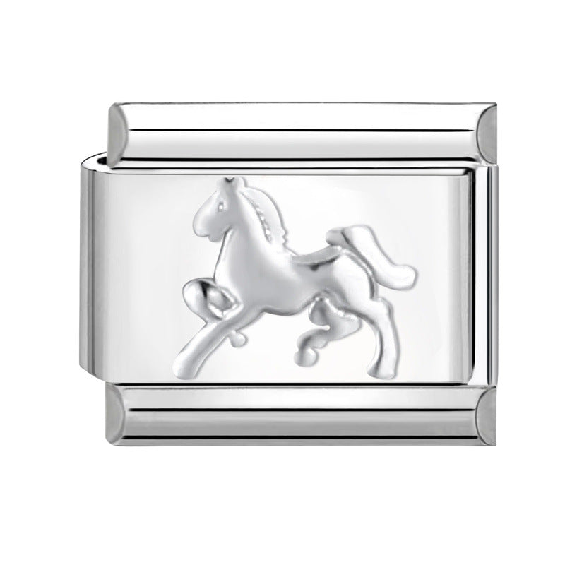 Wholesale Italian Charm Bracelet 9mm DIY Splicing Cute Creative Stainless Steel Composable Bracelet