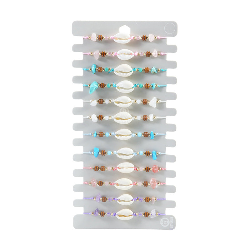 Wholesale  shell gravel bracelet ocean beach bracelet