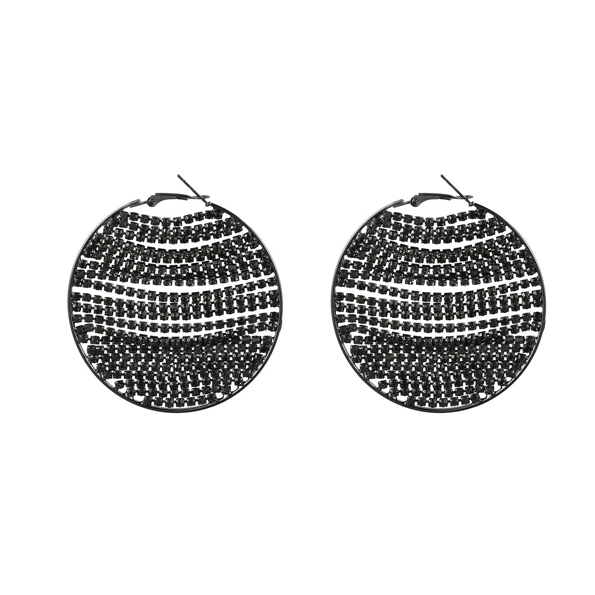 Wholesale Round Mesh Bridal Earrings Ear Studs ACC-ES-JL031