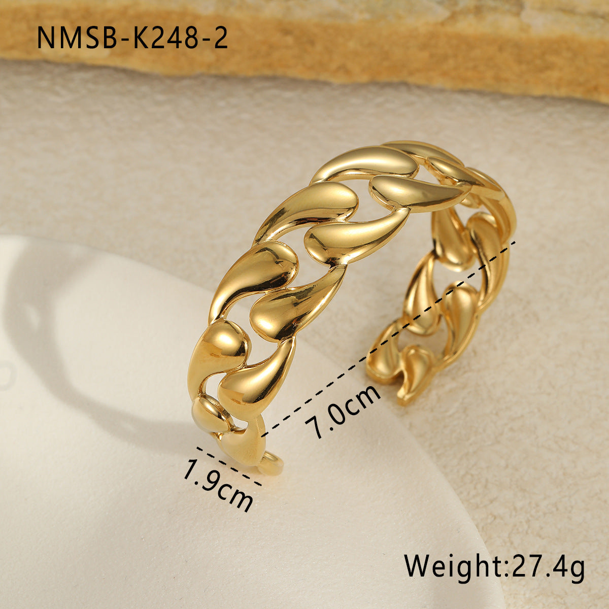 Wholesale  stainless steel bracelet  18K plated gold jewelry