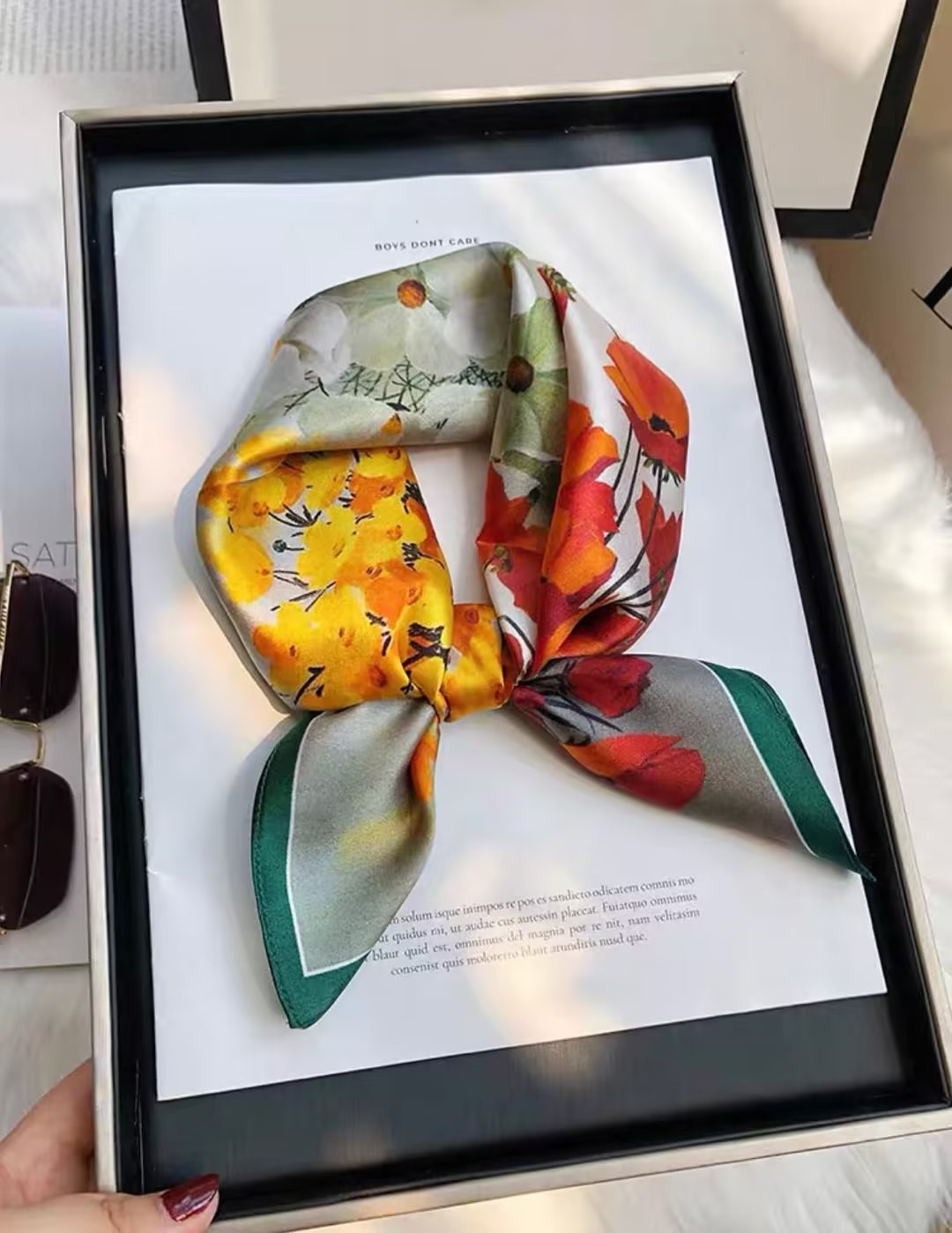 Wholesale  Silk f Women' s Autumn f f All-match Hair Band Fashion Small Square f