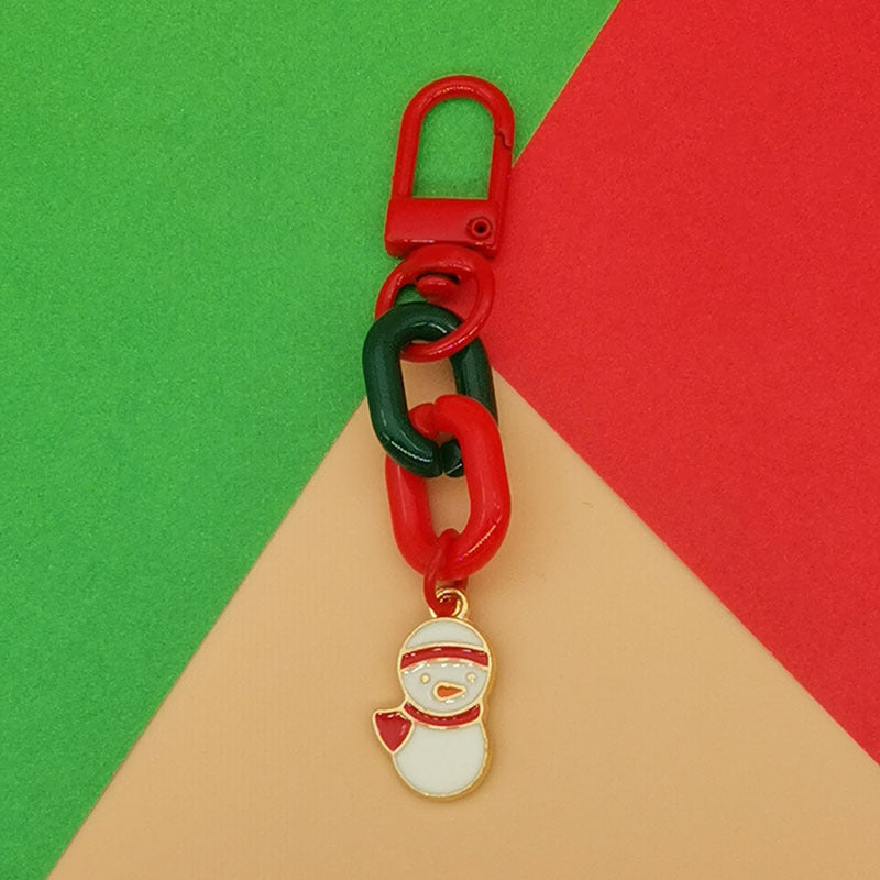 Wholesale Christmas Alloy Santa Claus Snowflake Elk Tree Keychains ACC-KC-Haol001