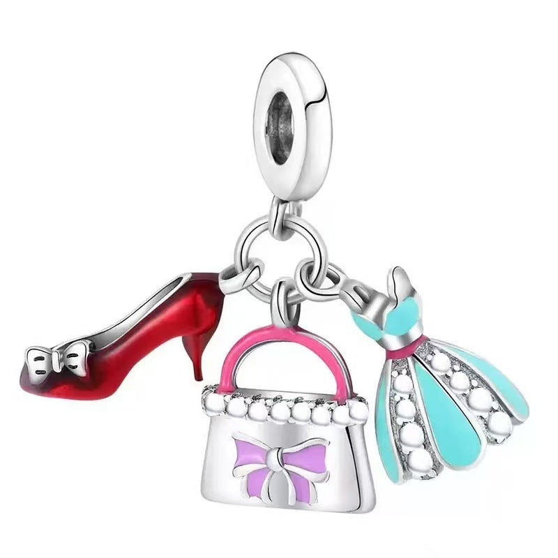 Wholesale 5pcs Exquisite Enamel-Drip Crafts  DIY Beaded Bracelet Charms