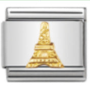 Wholesale Italian Charm Bracelet 9mm DIY Splicing Eiffel Tower Violin Stainless Steel Composable Bracelet