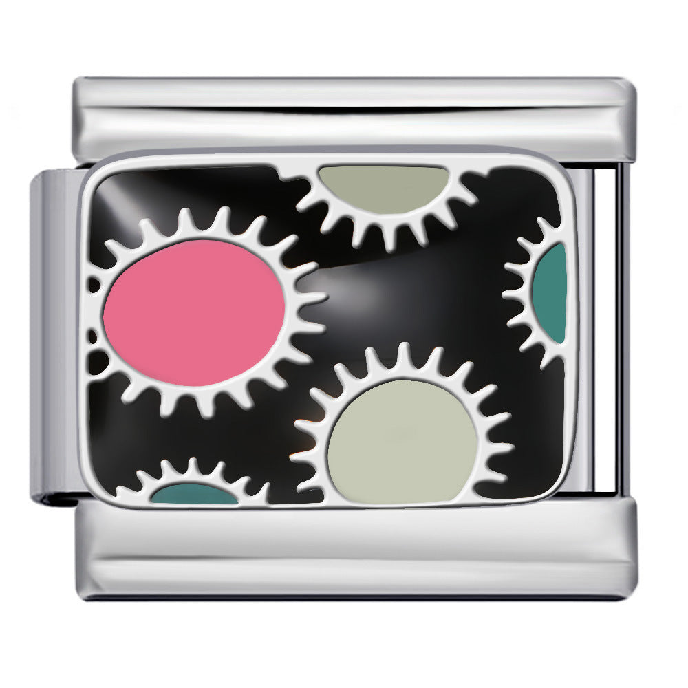 Wholesale 5pcs Italian Charm Bracelet 9mm DIY Splicing Cute Creative Stainless Steel Composable Bracelet