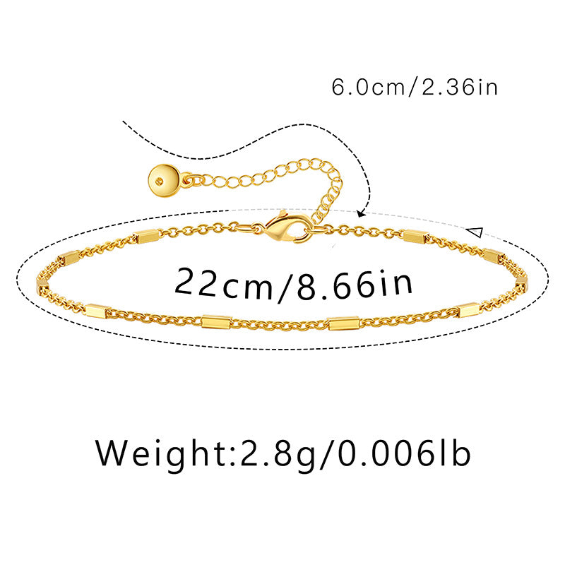 Wholesale electroplating thin chain colorful water-blocking stackable arrow butterfly anklet