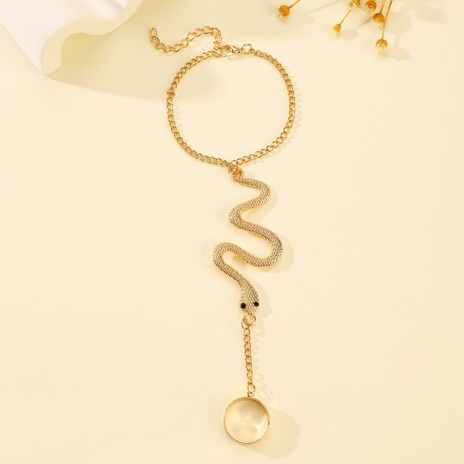 Wholesale  Snake  Ring Bracelet Set Women Alloy Electroplating Boutique Jewelry Accessory