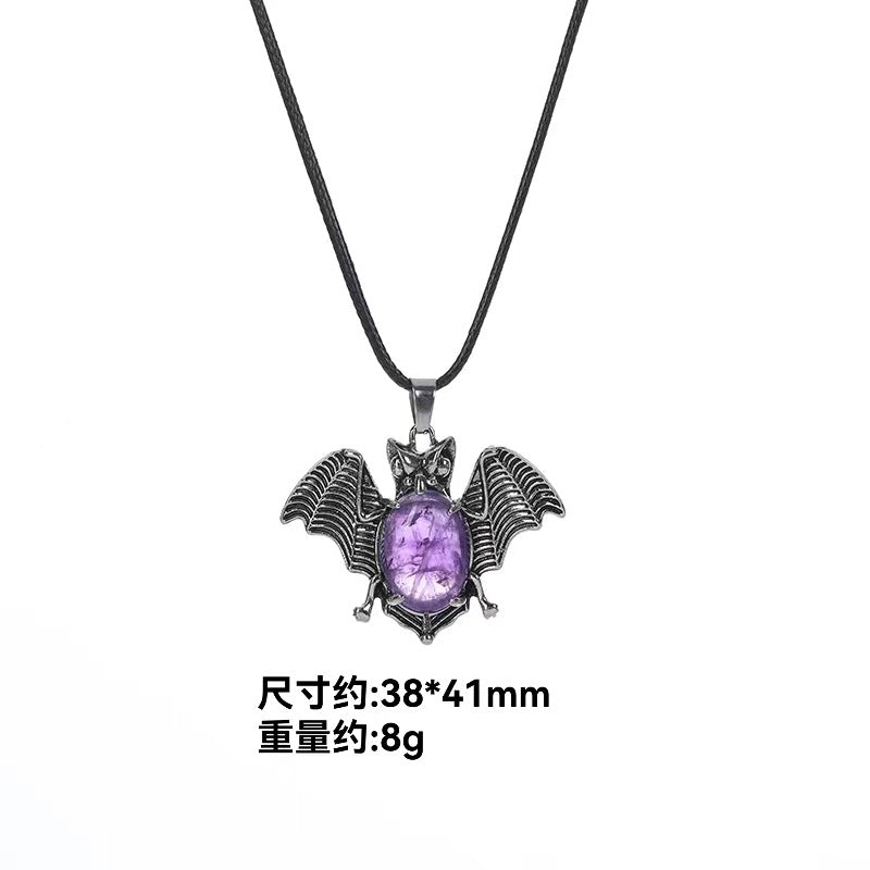 Wholesale  Necklace Natural Stone Pendant Amethyst Pink Crystal Pendant