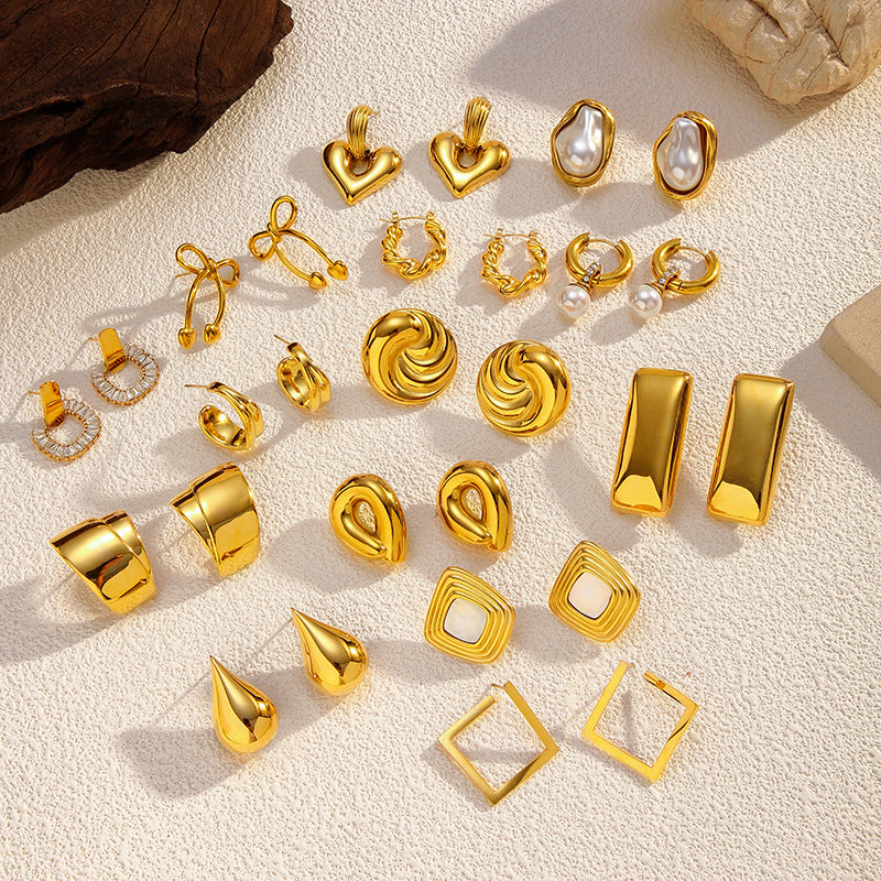 Wholesale  luxury multi-style stainless steel earrings