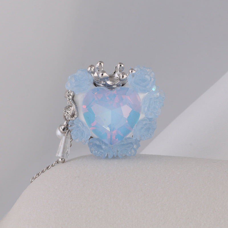 Wholesale Color Changing Love Zircon Crown Soft Ceramic Diamond Ball with Straight Hole Beads ACC-BDS-KunSi001