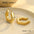 Wholesale  stainless steel retro  hollow 18K gold earrings jewelry