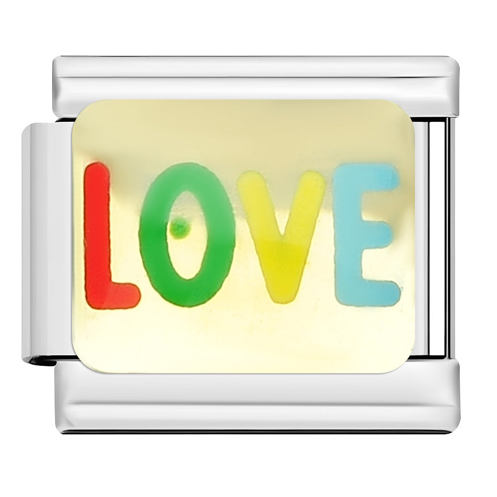 Wholesale 9mm Italian Charm Starter Bracelets DIY square Single Section Creative Stainless Steel Composable Bracelet