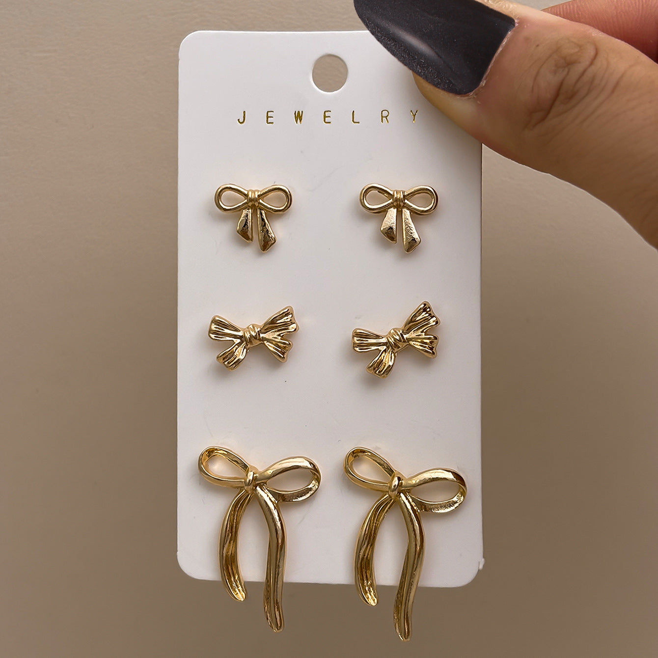Wholesale Zinc Alloy Geometric Oval Ombre Earrings Set 3 Pairs For Women Autumn Winter Jewelry Accessory