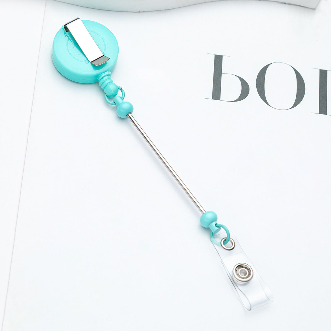 Wholesale Badge Reels Beadable Retractable Easy-Pull Button Badge ID Keychain ACC-KC-HuaH004