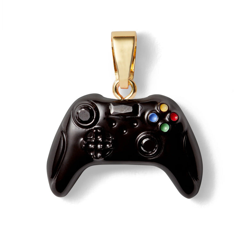 Wholesale Game console dragon heart five-pointed star zircon necklace