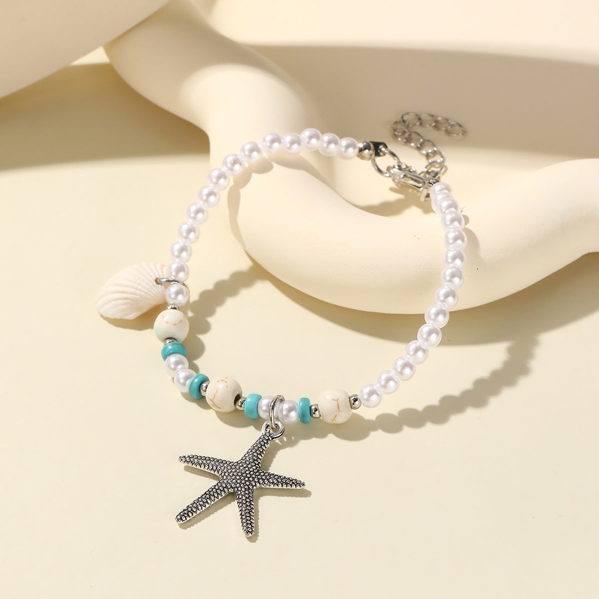Wholesale  Ocean Wind Vacation Bracelet  Beaded Shell Conch Sea Star Bracelet