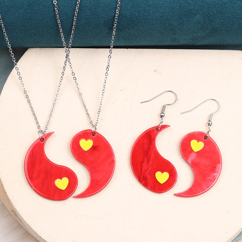 Wholesale Rainbow Love Gossip Acrylic Earrings ACC-ES-DA004