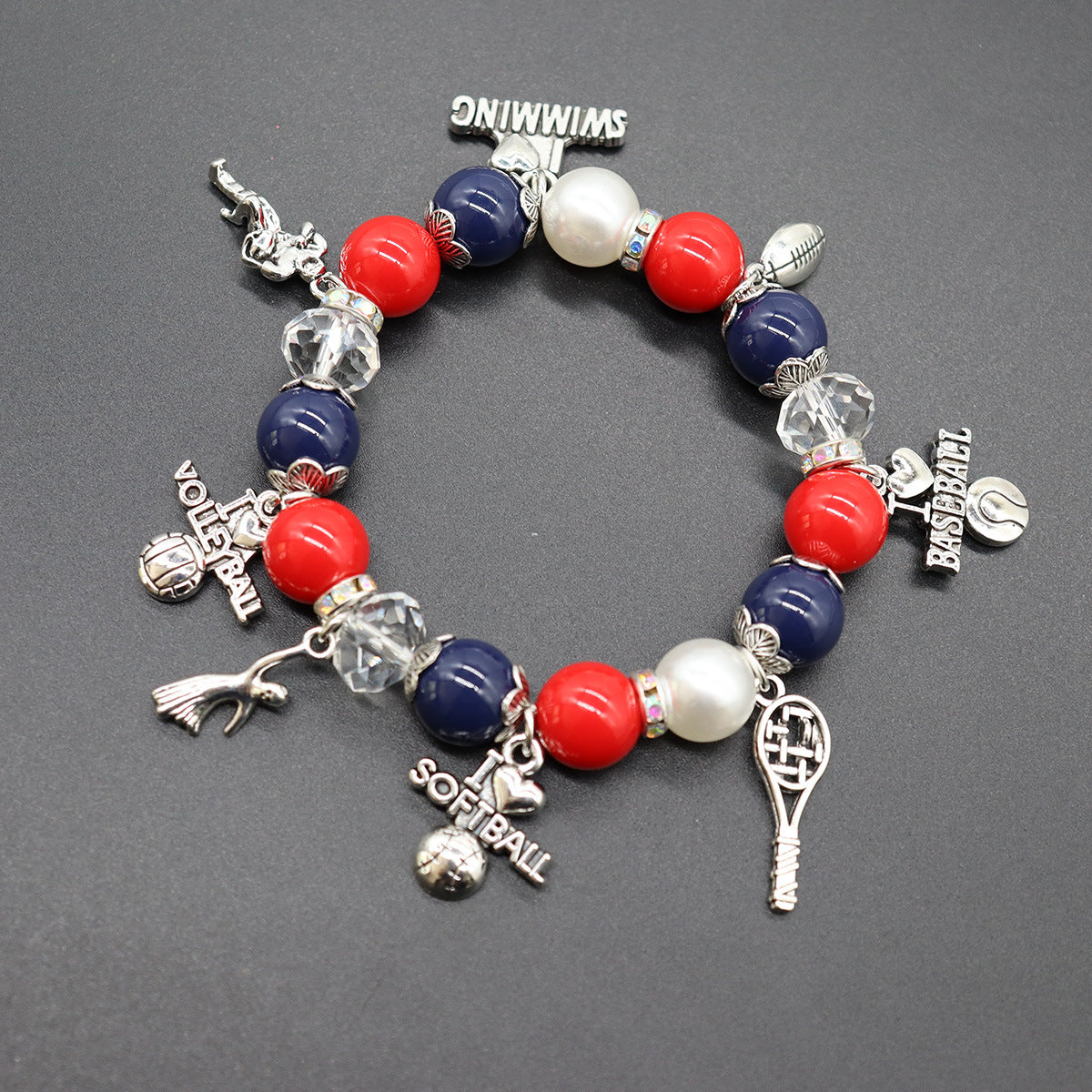 Wholesale Team Elastic Beaded Bracelet