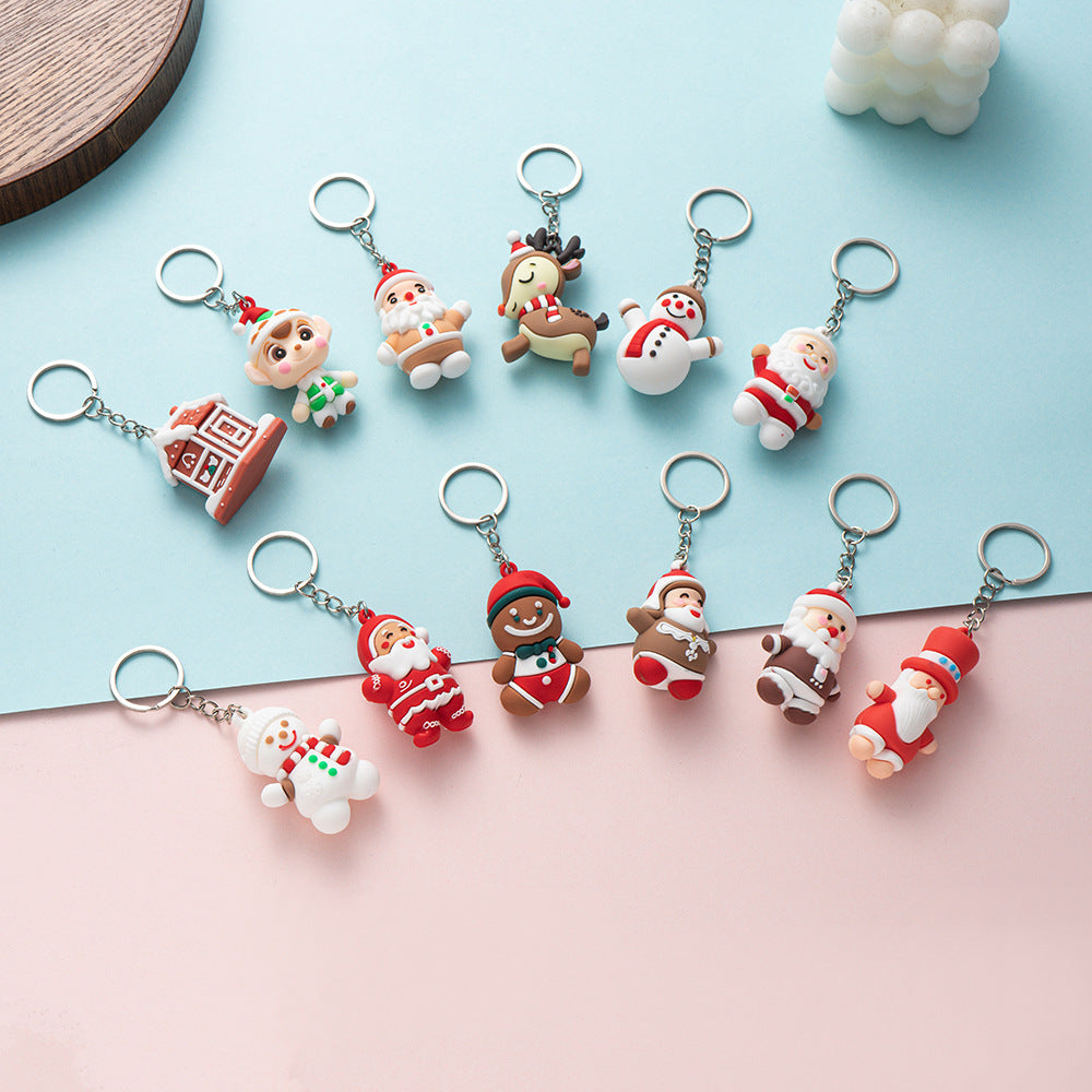 Wholesale Christmas keychain cute Christmas pendant Keychains