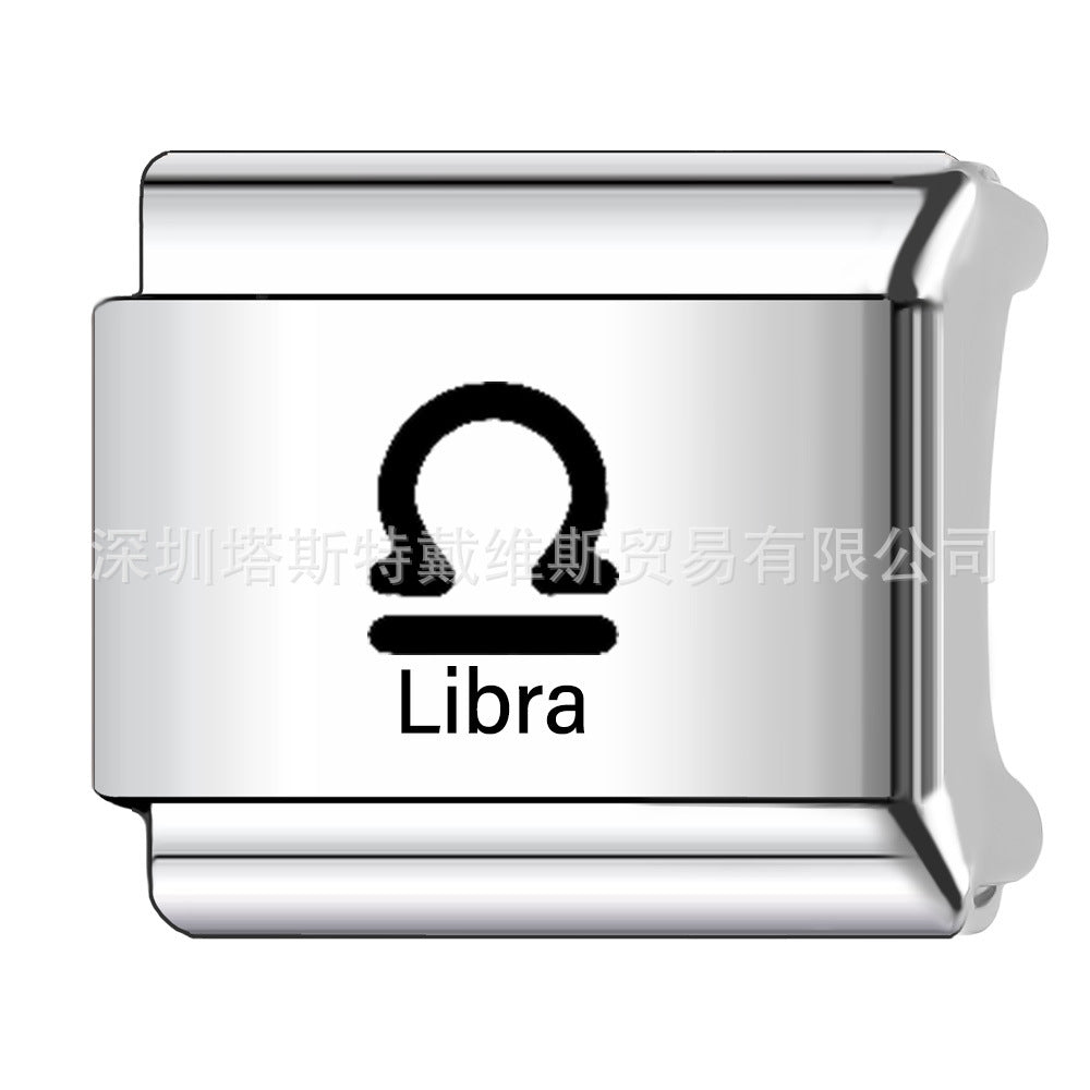 Wholesale 9mm Italian Charm Starter Bracelets DIY square Single Section Creative Stainless Steel Composable Bracelet