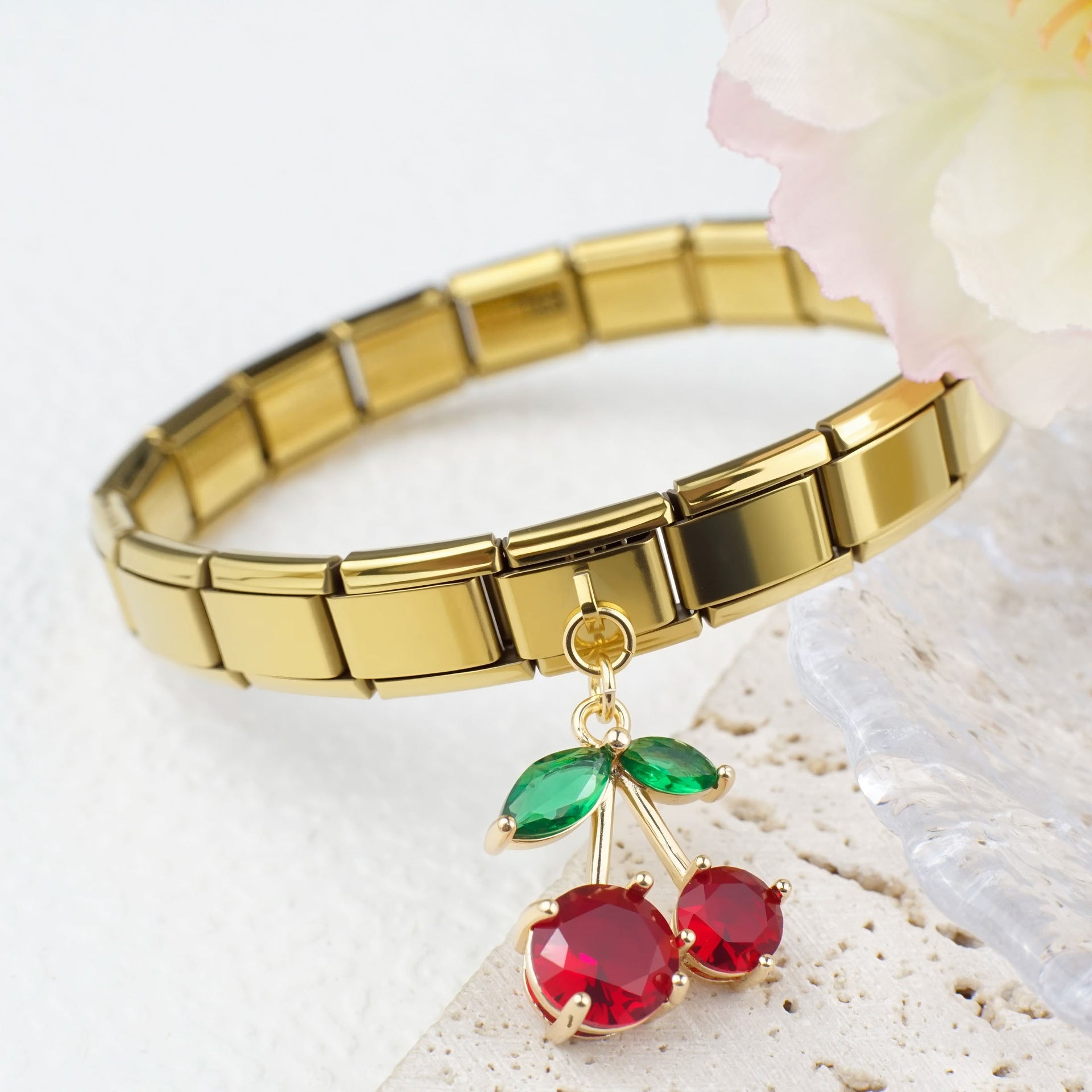 Wholesale 2pcs/pack 9mm Italian Charm Starter Bracelets DIY square Single Section Creative Stainless Steel Composable Bracelet