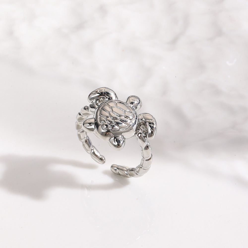 Wholesale Vintage Starfish &  Glossy Turtle Figure Ring