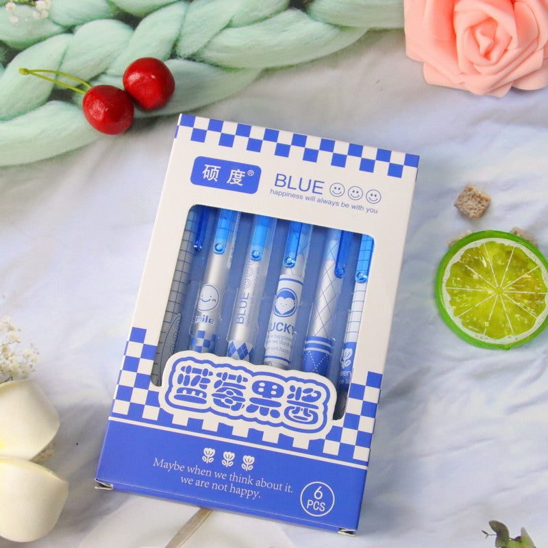 Wholesale 6pcs/set press pen  press gel pen