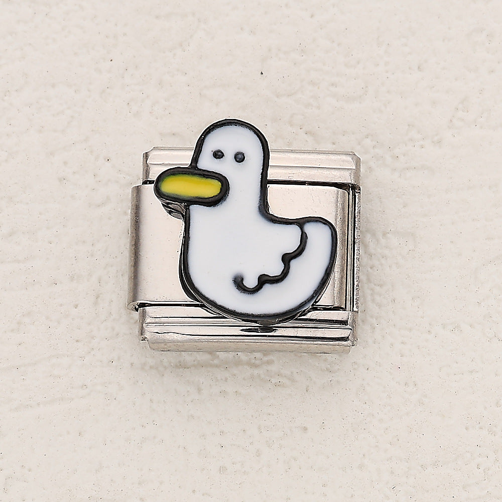 Wholesale 10pcs Italian Charm Bracelet 9mm DIY Splicing Cute Creative Stainless Steel Composable Bracelet