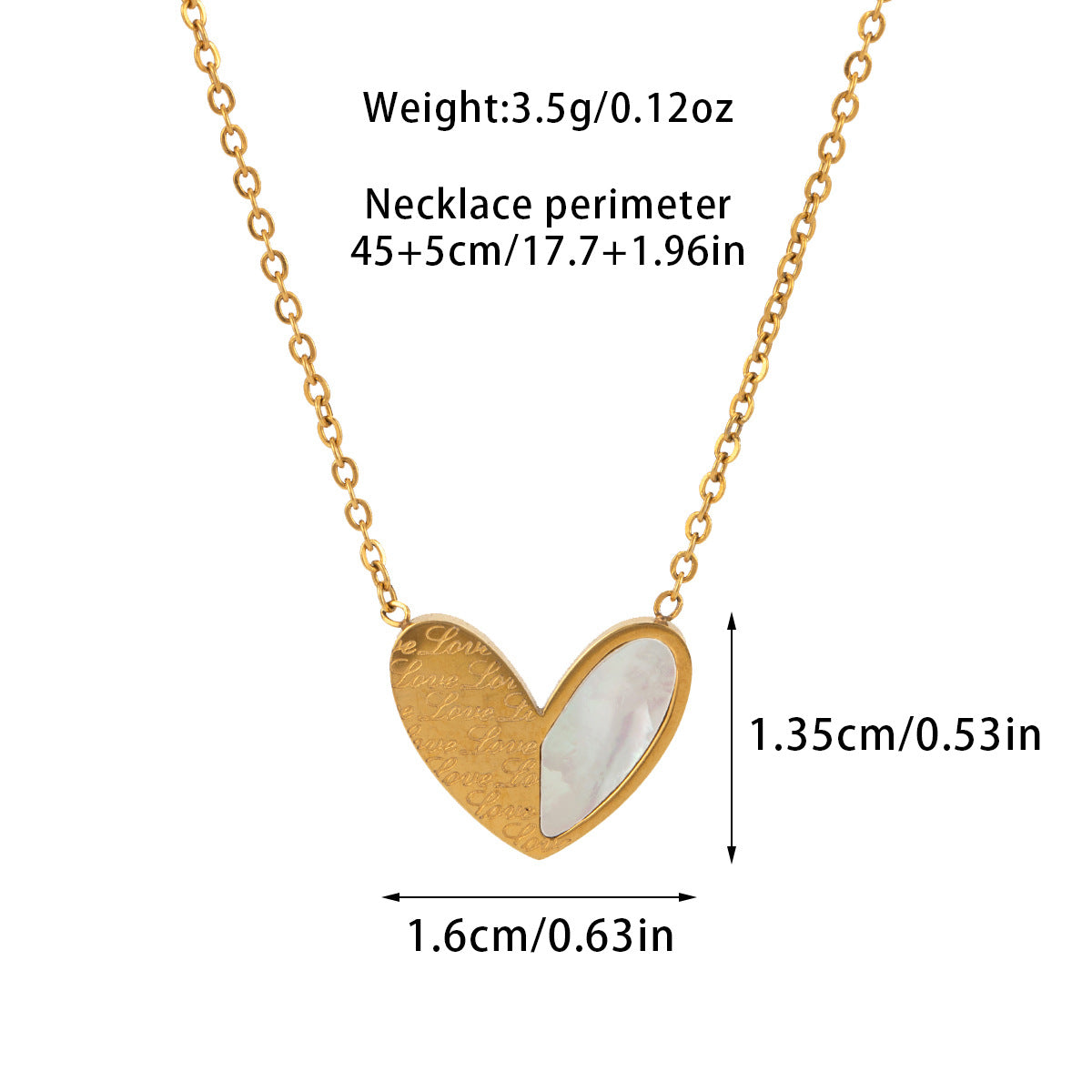Wholesale 18k Gold Plated Necklace Titanium Steel Necklace Shell Necklace ACC-NE-Jind004