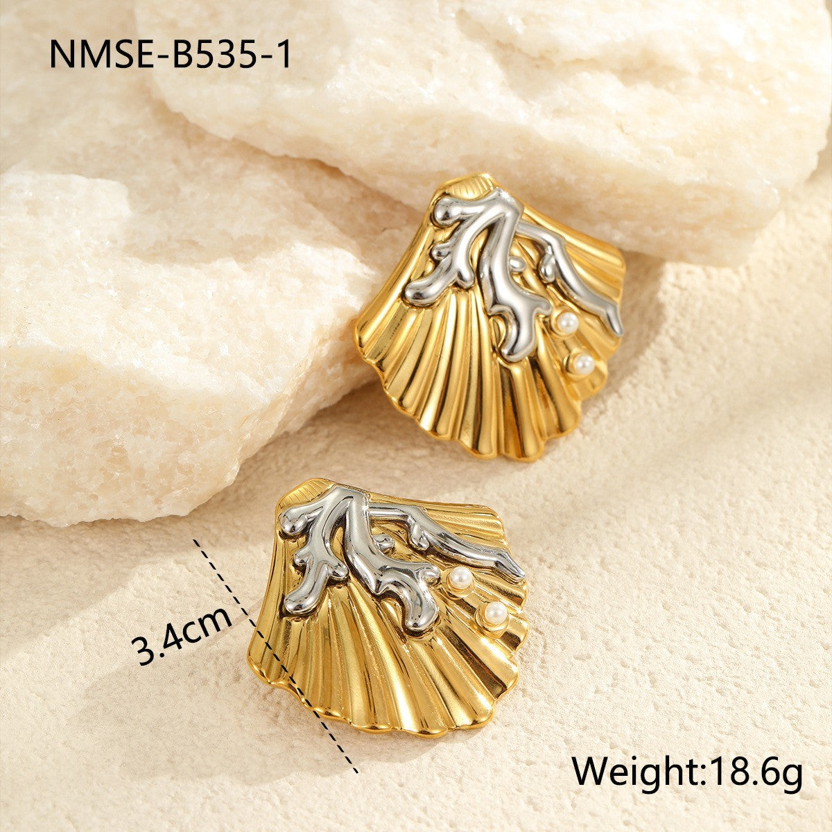 Wholesale  Metal Shell Series Stainless Steel Earrings