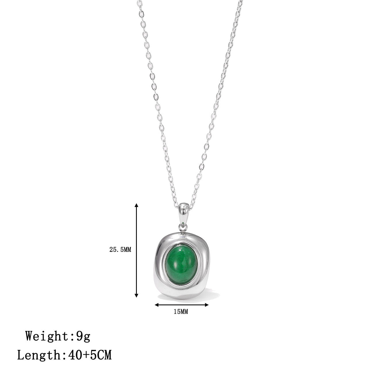 Wholesale Emerald Titanium Steel choker Necklace