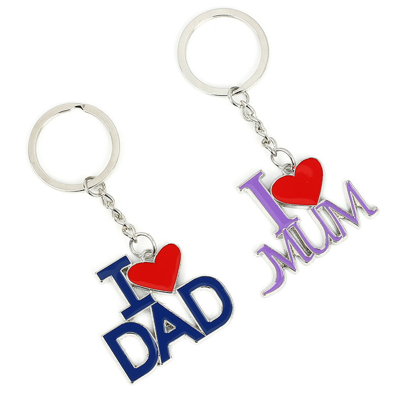 Wholesale Zinc Alloy Paint Mother's Day Father's Day Keychain ACC-KC-MengOu001
