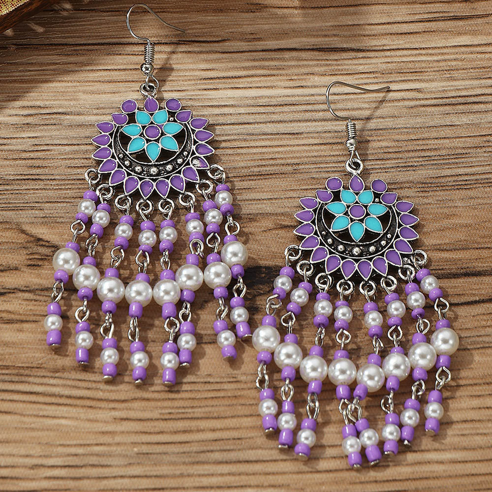 Wholesale  Bohemian Rice Bead Earrings