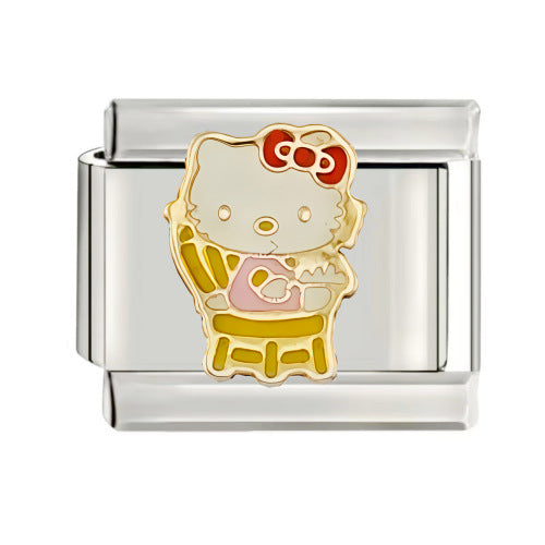 Wholesale Italian Charm Starter Bracelets DIY square Single Section Creative Stainless Steel Composable Bracelet