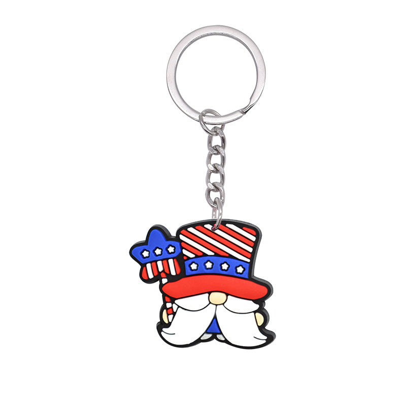 Wholesale 10pcs US Independence Day Keychain