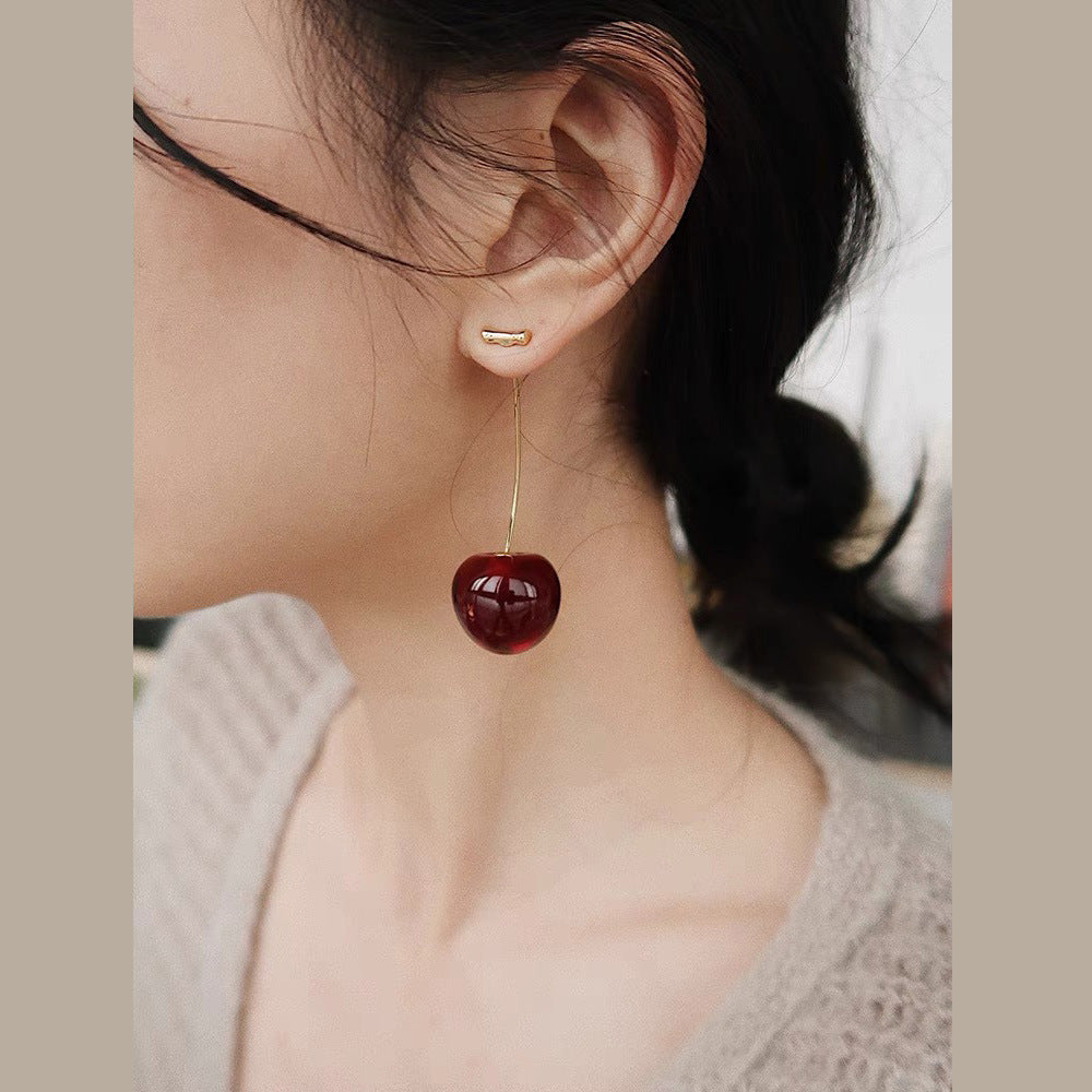 Wholesale  Flower Fruit Cherry Earrings
