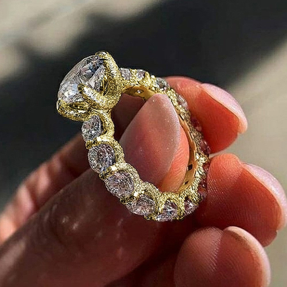 Wholesale Ring – Man-maded Diamond Wedding Ring – Copper Ring Inlaid with Zirconia