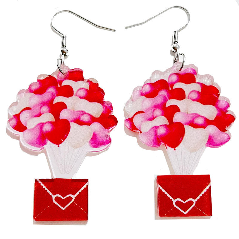 Wholesale 2 Pairs/pack Valentine's Day Party Candy Love Bear Fun Cute Earrings ACC-ES-HY197